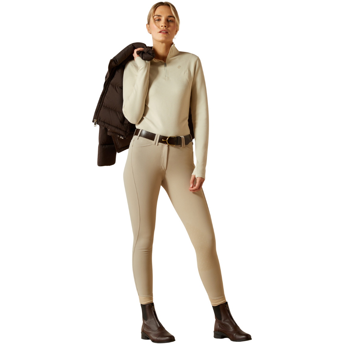 2025 Ariat Womens Lucent 1/4 Zip Baselayer 10062296 - Pelican
